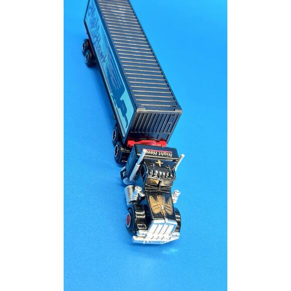 Majorette France Kenworth 604 NIGHT HAWK Semi Truck Trailer Vintage HO Scale - Picture 14 of 16